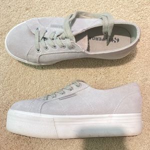 Grey platform sneakers